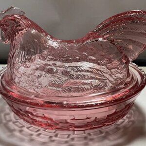 Longaberger Pink Nesting Hen